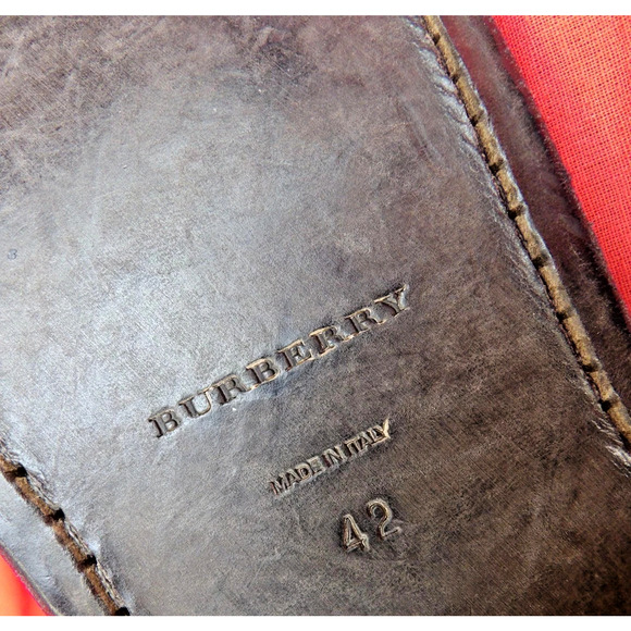 NIB BURBERRY REDWORTHS BROWN LEATHER SHEARLING DERBY OXFORDS 42 $795 ITALY